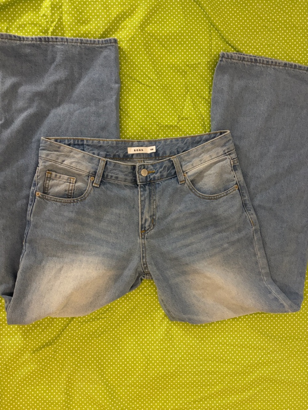 Light Blue Women's baggy Leg Jeans